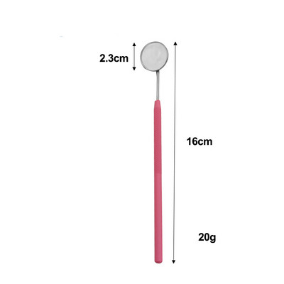 1 τεμ. Επέκταση βλεφαρίδων Φορητός καθρέφτης εμβολιασμού από ανοξείδωτο χάλυβα με μακριά λαβή καθρέφτη Εργαλεία μακιγιάζ Ελέγξτε την επέκταση ψεύτικων βλεφαρίδων