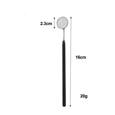 1 τεμ. Επέκταση βλεφαρίδων Φορητός καθρέφτης εμβολιασμού από ανοξείδωτο χάλυβα με μακριά λαβή καθρέφτη Εργαλεία μακιγιάζ Ελέγξτε την επέκταση ψεύτικων βλεφαρίδων