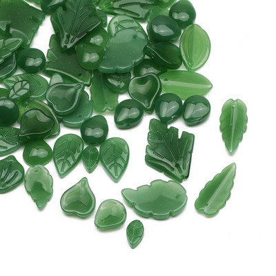 Γυάλινες χάντρες Διάφανα έγχρωμα μενταγιόν 13x15 χιλιοστών Φύλλο ντεγκραντέ Χάντρες τσέχικου κρυστάλλου για κοσμήματα Κατασκευή DIY κοσμήματα χάντρες προμήθειες