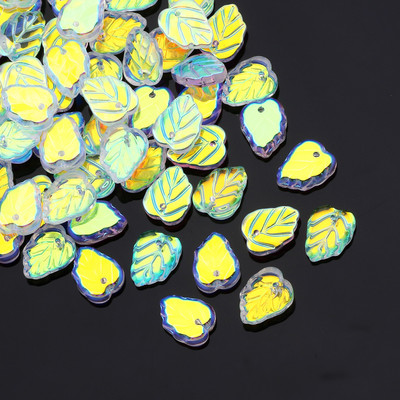 Γυάλινες χάντρες Διάφανα έγχρωμα μενταγιόν 13x15 χιλιοστών Φύλλο ντεγκραντέ Χάντρες τσέχικου κρυστάλλου για κοσμήματα Κατασκευή DIY κοσμήματα χάντρες προμήθειες