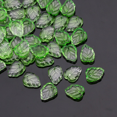Γυάλινες χάντρες Διάφανα έγχρωμα μενταγιόν 13x15 χιλιοστών Φύλλο ντεγκραντέ Χάντρες τσέχικου κρυστάλλου για κοσμήματα Κατασκευή DIY κοσμήματα χάντρες προμήθειες