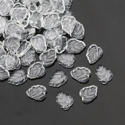 Γυάλινες χάντρες Διάφανα έγχρωμα μενταγιόν 13x15 χιλιοστών Φύλλο ντεγκραντέ Χάντρες τσέχικου κρυστάλλου για κοσμήματα Κατασκευή DIY κοσμήματα χάντρες προμήθειες