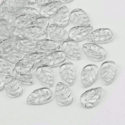 Γυάλινες χάντρες Διάφανα έγχρωμα μενταγιόν 13x15 χιλιοστών Φύλλο ντεγκραντέ Χάντρες τσέχικου κρυστάλλου για κοσμήματα Κατασκευή DIY κοσμήματα χάντρες προμήθειες