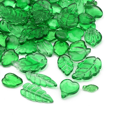 Γυάλινες χάντρες Διάφανα έγχρωμα μενταγιόν 13x15 χιλιοστών Φύλλο ντεγκραντέ Χάντρες τσέχικου κρυστάλλου για κοσμήματα Κατασκευή DIY κοσμήματα χάντρες προμήθειες