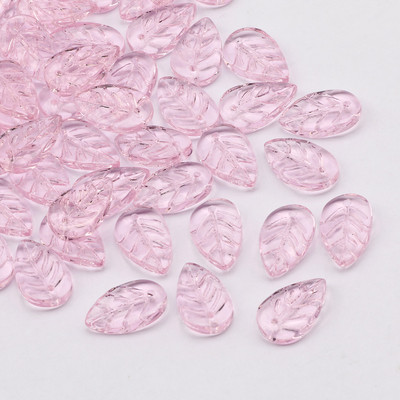 Γυάλινες χάντρες Διάφανα έγχρωμα μενταγιόν 13x15 χιλιοστών Φύλλο ντεγκραντέ Χάντρες τσέχικου κρυστάλλου για κοσμήματα Κατασκευή DIY κοσμήματα χάντρες προμήθειες