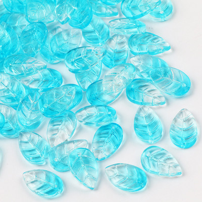 Γυάλινες χάντρες Διάφανα έγχρωμα μενταγιόν 13x15 χιλιοστών Φύλλο ντεγκραντέ Χάντρες τσέχικου κρυστάλλου για κοσμήματα Κατασκευή DIY κοσμήματα χάντρες προμήθειες