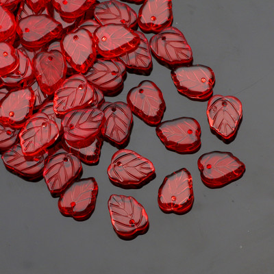 Γυάλινες χάντρες Διάφανα έγχρωμα μενταγιόν 13x15 χιλιοστών Φύλλο ντεγκραντέ Χάντρες τσέχικου κρυστάλλου για κοσμήματα Κατασκευή DIY κοσμήματα χάντρες προμήθειες