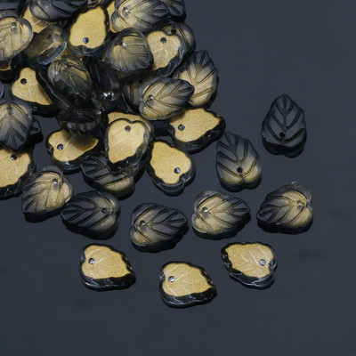 Γυάλινες χάντρες Διάφανα έγχρωμα μενταγιόν 13x15 χιλιοστών Φύλλο ντεγκραντέ Χάντρες τσέχικου κρυστάλλου για κοσμήματα Κατασκευή DIY κοσμήματα χάντρες προμήθειες