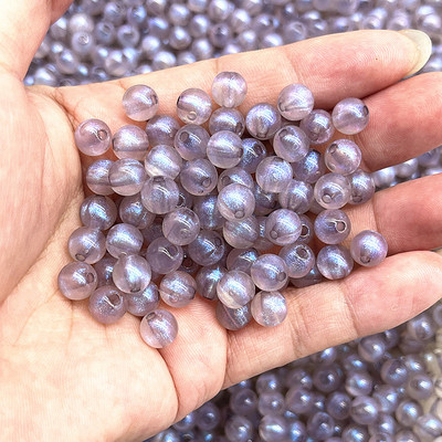 Νέα σειρά 8/10/12 mm διαφάνειας Golden Powder Στρογγυλές Ακρυλικές Χαλαρές Χάντρες για Αξεσουάρ Βραχιόλια Diy Κατασκευής Κοσμημάτων