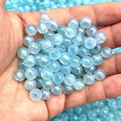 Νέα σειρά 8/10/12 mm διαφάνειας Golden Powder Στρογγυλές Ακρυλικές Χαλαρές Χάντρες για Αξεσουάρ Βραχιόλια Diy Κατασκευής Κοσμημάτων