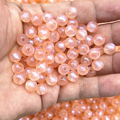 Νέα σειρά 8/10/12 mm διαφάνειας Golden Powder Στρογγυλές Ακρυλικές Χαλαρές Χάντρες για Αξεσουάρ Βραχιόλια Diy Κατασκευής Κοσμημάτων