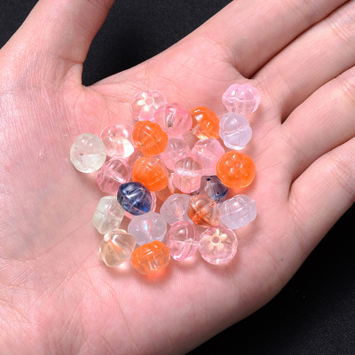 10 tk 7x10 mm kõrvitsa kristallhelmed läbipaistvad magusad vahehelmed ehetele näputöö võtmehoidja kõrvarõngas DIY tüdrukule kingitus