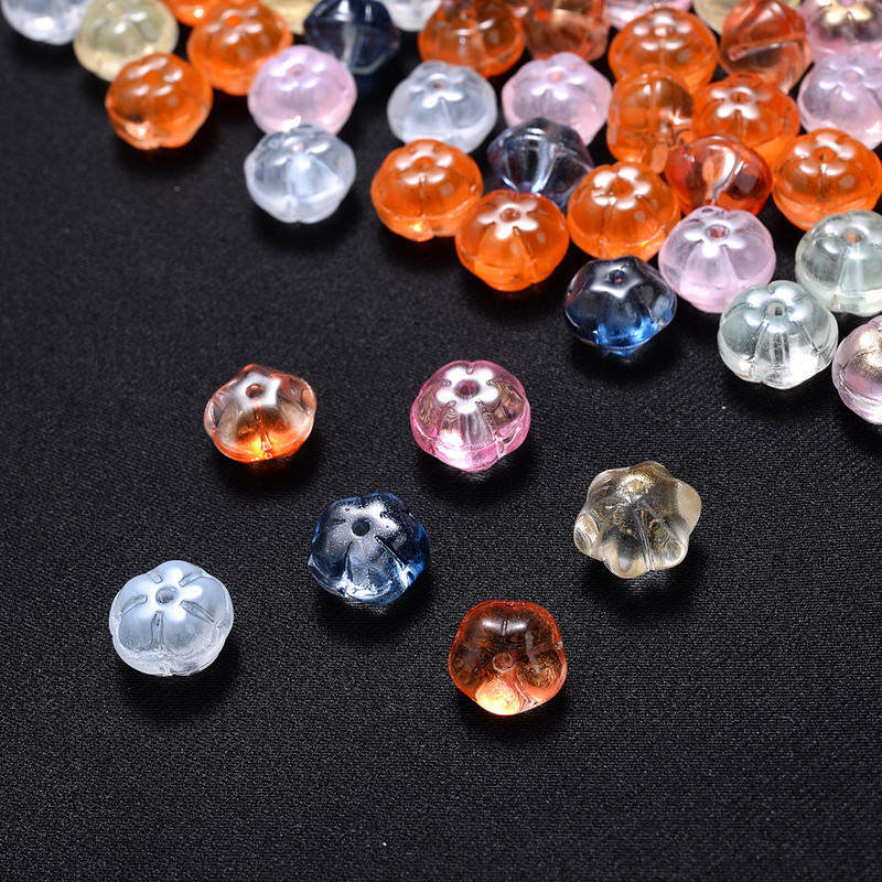 10 tk 7x10 mm kõrvitsa kristallhelmed läbipaistvad magusad vahehelmed ehetele näputöö võtmehoidja kõrvarõngas DIY tüdrukule kingitus