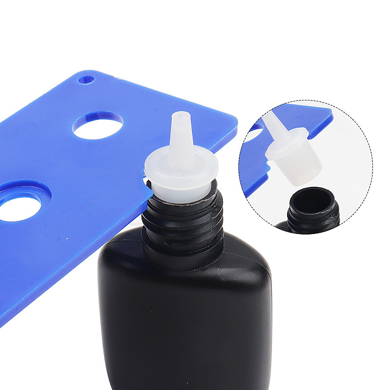 Μπουκάλι κόλλας βλεφαρίδων Πλαστικά καπάκια ανοιχτήρι Αντικατάσταση μπουκαλιού Στόμα κεφαλής εκτεταμένης κόλλας Χρήση Εργαλεία επέκτασης βλεφαρίδων κατά του μπλοκαρίσματος