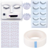 Εργαλεία διδασκαλίας επέκτασης βλεφαρίδων για αρχάριους Εξασκηθείτε στις ψεύτικες βλεφαρίδες Κόλλα θήκης ταινίας μανεκέν Δίσκος κεφαλών