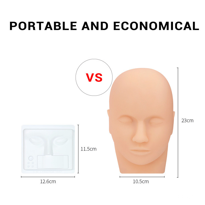 Εργαλεία διδασκαλίας επέκτασης βλεφαρίδων για αρχάριους Εξασκηθείτε στις ψεύτικες βλεφαρίδες Κόλλα θήκης ταινίας μανεκέν Δίσκος κεφαλών