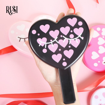 RISI Heart Shaped Cosmetic Mirror SPA Salon Compact Mirror Καθρέφτης μακιγιάζ για προέκταση βλεφαρίδων Καλλυντικός καθρέφτης με λαβή
