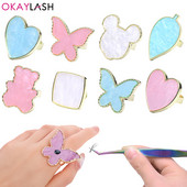 Okaylash Professional ripsmepikendusliimi hoidjarõngas unikaalsed luksuslikud Nailart pigmendialuse vaigurõngad