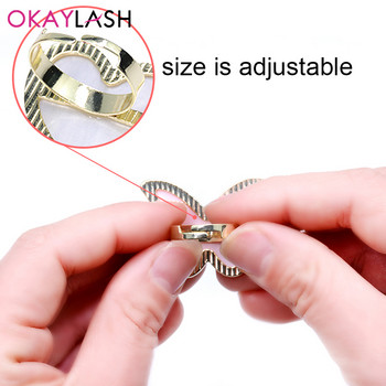 Okaylash Professional Eyelash Extension Glue Holder Ring Уникални луксозни Nailart Pigment Pallet Resin Rings