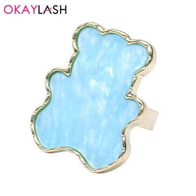 Okaylash Professional ripsmepikendusliimi hoidjarõngas unikaalsed luksuslikud Nailart pigmendialuse vaigurõngad