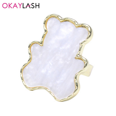 Okaylash Professional ripsmepikendusliimi hoidjarõngas unikaalsed luksuslikud Nailart pigmendialuse vaigurõngad