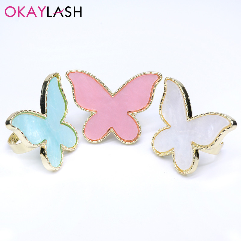 Okaylash Professional ripsmepikendusliimi hoidjarõngas unikaalsed luksuslikud Nailart pigmendialuse vaigurõngad