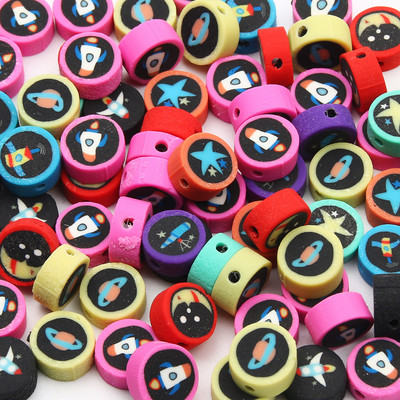 9 χιλιοστά Cartoon Polymer Clay Spacer Beads For DIY Παιδικά κοσμήματα Κατασκευή Χειροτεχνίας Χειροποίητα Σκουλαρίκια Κολιέ Βραχιόλι Γούρι Αξεσουάρ