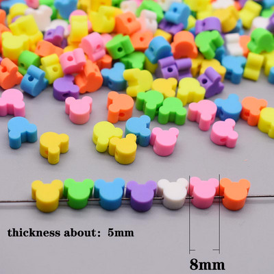 Uued 8mm DIY ehted Leiud polümeerist savist helmed Multifilmi hiire Miki kujuga helmed ehete valmistamiseks DIY käevõru kaelakee