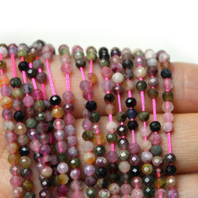 Naturaalse lihviga mitme turmaliiniga kalliskivi tillukesed helmed lahtised kivihelmed 2 3 4 mm ehete valmistamiseks DIY käevõru Kõrvarõngad Aksessuaarid