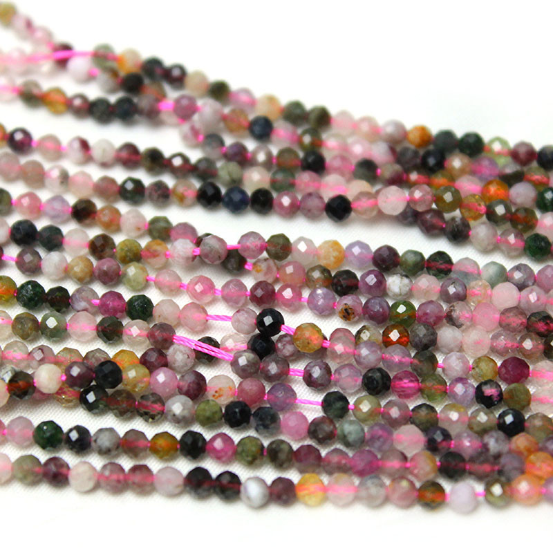 Naturaalse lihviga mitme turmaliiniga kalliskivi tillukesed helmed lahtised kivihelmed 2 3 4 mm ehete valmistamiseks DIY käevõru Kõrvarõngad Aksessuaarid