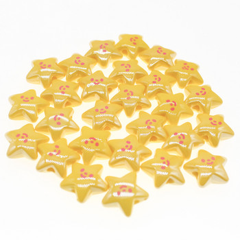 CHONGAI 10 τμχ Pentagram Smile Face Ακρυλικές χάντρες Spacer Beads For Jewelry Making Βραχιόλι Κολιέ DIY Χειροποίητα Αξεσουάρ 20mm