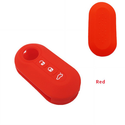 Κάλυμμα θήκης κλειδιού αυτοκινήτου σιλικόνης Xinyuexin 3 κουμπιών για Fiat 500 Αναδιπλούμενο Κέλυφος τηλεχειριστηρίου κλειδιού για αξεσουάρ αυτοκινήτου Fiat Punto Panda