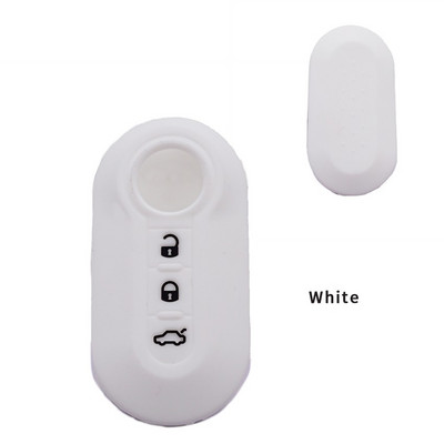 Κάλυμμα θήκης κλειδιού αυτοκινήτου σιλικόνης Xinyuexin 3 κουμπιών για Fiat 500 Αναδιπλούμενο Κέλυφος τηλεχειριστηρίου κλειδιού για αξεσουάρ αυτοκινήτου Fiat Punto Panda