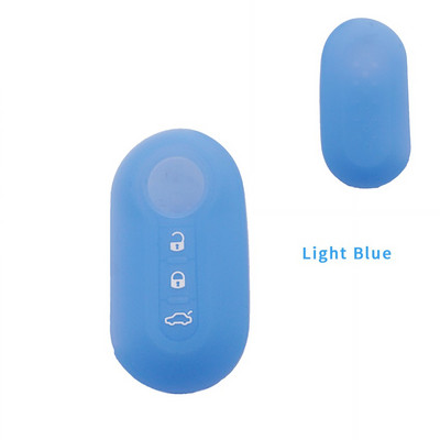 Κάλυμμα θήκης κλειδιού αυτοκινήτου σιλικόνης Xinyuexin 3 κουμπιών για Fiat 500 Αναδιπλούμενο Κέλυφος τηλεχειριστηρίου κλειδιού για αξεσουάρ αυτοκινήτου Fiat Punto Panda