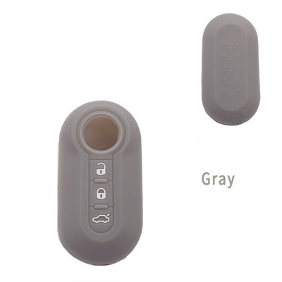 Κάλυμμα θήκης κλειδιού αυτοκινήτου σιλικόνης Xinyuexin 3 κουμπιών για Fiat 500 Αναδιπλούμενο Κέλυφος τηλεχειριστηρίου κλειδιού για αξεσουάρ αυτοκινήτου Fiat Punto Panda