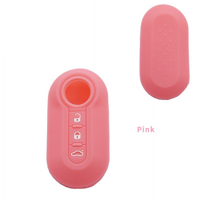 Κάλυμμα θήκης κλειδιού αυτοκινήτου σιλικόνης Xinyuexin 3 κουμπιών για Fiat 500 Αναδιπλούμενο Κέλυφος τηλεχειριστηρίου κλειδιού για αξεσουάρ αυτοκινήτου Fiat Punto Panda