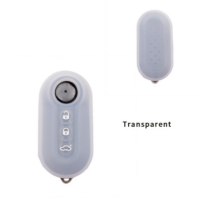 Κάλυμμα θήκης κλειδιού αυτοκινήτου σιλικόνης Xinyuexin 3 κουμπιών για Fiat 500 Αναδιπλούμενο Κέλυφος τηλεχειριστηρίου κλειδιού για αξεσουάρ αυτοκινήτου Fiat Punto Panda