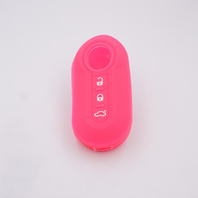 Κάλυμμα θήκης κλειδιού αυτοκινήτου σιλικόνης Xinyuexin 3 κουμπιών για Fiat 500 Αναδιπλούμενο Κέλυφος τηλεχειριστηρίου κλειδιού για αξεσουάρ αυτοκινήτου Fiat Punto Panda