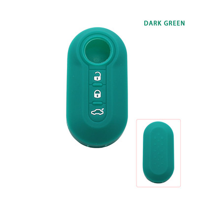 Κάλυμμα θήκης κλειδιού αυτοκινήτου σιλικόνης Xinyuexin 3 κουμπιών για Fiat 500 Αναδιπλούμενο Κέλυφος τηλεχειριστηρίου κλειδιού για αξεσουάρ αυτοκινήτου Fiat Punto Panda