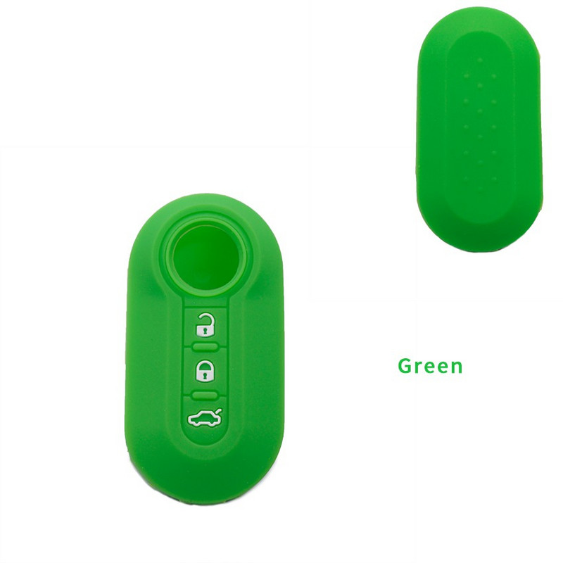 Κάλυμμα θήκης κλειδιού αυτοκινήτου σιλικόνης Xinyuexin 3 κουμπιών για Fiat 500 Αναδιπλούμενο Κέλυφος τηλεχειριστηρίου κλειδιού για αξεσουάρ αυτοκινήτου Fiat Punto Panda