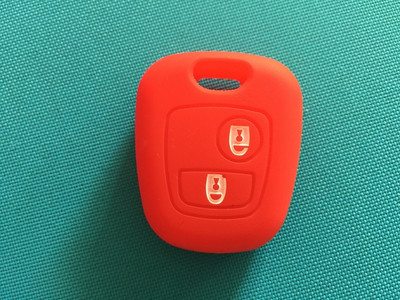 2 pogu silikona futrālis Peugeot 107 206 307 207 408 Citroen C2 C3 C4 Berlingo Xsara Picasso Toyota Aygo Straight Key