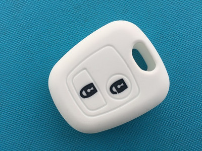 2 pogu silikona futrālis Peugeot 107 206 307 207 408 Citroen C2 C3 C4 Berlingo Xsara Picasso Toyota Aygo Straight Key