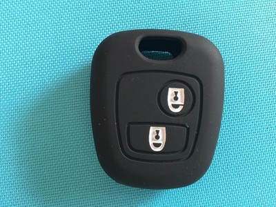 2 pogu silikona futrālis Peugeot 107 206 307 207 408 Citroen C2 C3 C4 Berlingo Xsara Picasso Toyota Aygo Straight Key