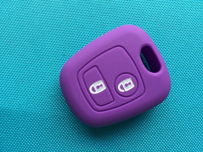 2 pogu silikona futrālis Peugeot 107 206 307 207 408 Citroen C2 C3 C4 Berlingo Xsara Picasso Toyota Aygo Straight Key