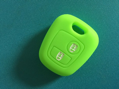 2 pogu silikona futrālis Peugeot 107 206 307 207 408 Citroen C2 C3 C4 Berlingo Xsara Picasso Toyota Aygo Straight Key
