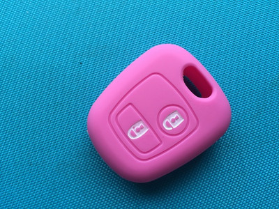 2 pogu silikona futrālis Peugeot 107 206 307 207 408 Citroen C2 C3 C4 Berlingo Xsara Picasso Toyota Aygo Straight Key
