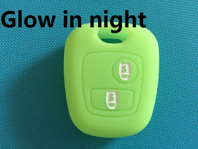 2 pogu silikona futrālis Peugeot 107 206 307 207 408 Citroen C2 C3 C4 Berlingo Xsara Picasso Toyota Aygo Straight Key
