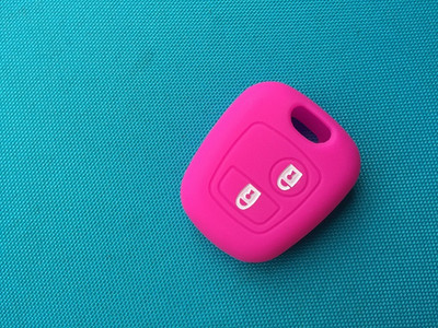 2 pogu silikona futrālis Peugeot 107 206 307 207 408 Citroen C2 C3 C4 Berlingo Xsara Picasso Toyota Aygo Straight Key