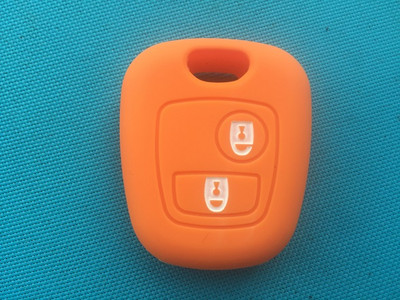 2 pogu silikona futrālis Peugeot 107 206 307 207 408 Citroen C2 C3 C4 Berlingo Xsara Picasso Toyota Aygo Straight Key