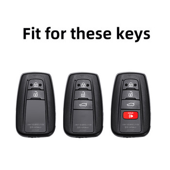 Κουμπιά 2/3/4 για Toyota Camry CHR Corolla RAV4 Avalon Land Cruiser Prado Prius 2017 - 2022 TPU Κάλυμμα θήκης κλειδιού αυτοκινήτου Fob Keychain